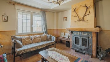 TV, fireplace, DVD player