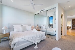 2 bedrooms, desk, iron/ironing board, travel cot