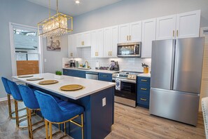 House, 4 Bedrooms (4 Bedrooms) | Private kitchen | Microwave, oven, coffee/tea maker, dining tables - Trendy Historical Home Near Downtown Attractions (San Antonio)