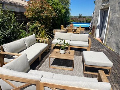 Casa de vacaciones 'Villa con Piscina Soupex' con piscina privada, terraza privada y Wi-Fi