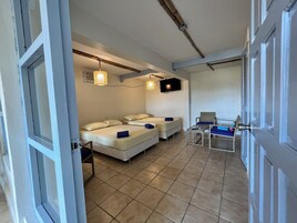 Family Room, 2 Double Beds, Private Bathroom, Lagoon View | Free WiFi, bed sheets