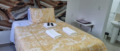 1 bedroom, iron/ironing board, bed sheets