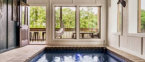 Indoor pool, a heated pool