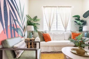 Signature Apartment, Balcony, Ground Floor | Premium bedding, in-room safe, individually decorated - 610atMiramar (San Juan)