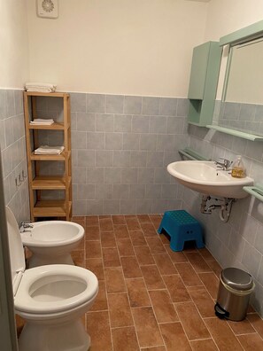 Dutxa, assecador de cabells, bidet i tovalloles 