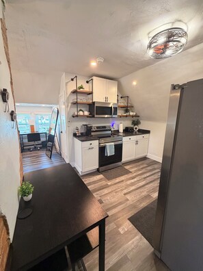 Coffee/tea maker, fridge, microwave, oven - One of the oldest houses in Butler, with an updated vibe. (Butler)