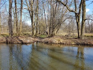 A serene river surrounded by leafless trees, reflecting the sky. - Holiday Home Kupa Comfortable Vacation Home (Burg (Spreewald))