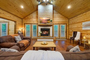 Smart-tv och eldstad