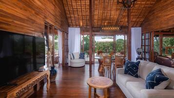 Smart-TV, videospill, bøker og stereoanlegg