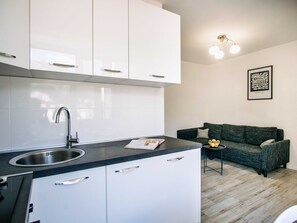 Apartment | Eigene Küche | Kühlschrank, Ofen, Herdplatte