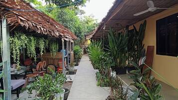Outdoor banquet area