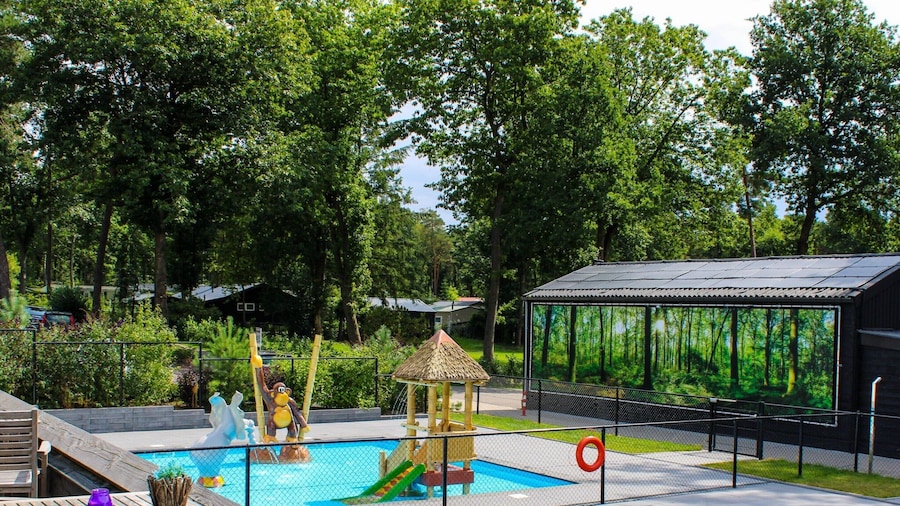 Forest Lodge in Nature With Pond Views