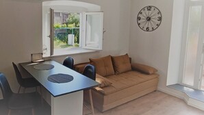 Apartment | Living area - Apartments Baldo - One Bedroom Apartment With Terrace and Sea View (Dubrovacko Primorje)