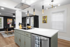 Fridge, microwave, oven, stovetop - Modern Cottage - City Center
(Rocky Mount)