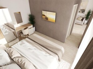 Apartamento | 1 dormitorio y tabla de planchar con plancha