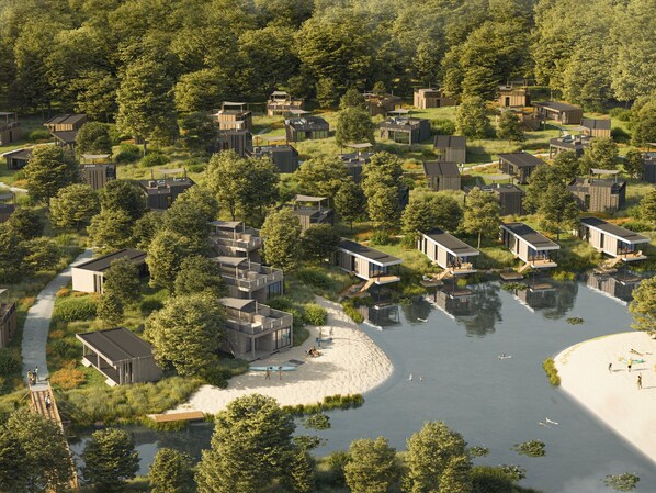 House | Aerial view - Wellness Villa With Outdoor spa (Zeewolde)