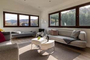 Living room - Modernes Split-level Haus Nahe am Hennesee (Meschede)