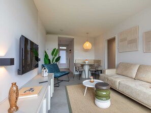Apartment | Living room - Coastal Escape w/ Sauna (Zoutelande)