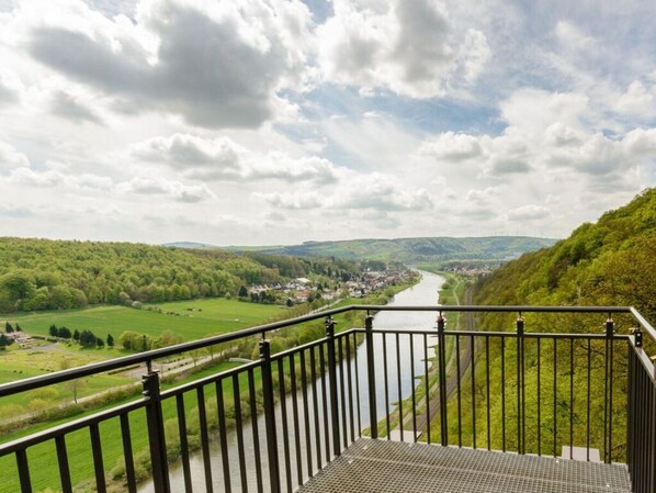 View from property - Rosenhof to the Weser (Beverungen)