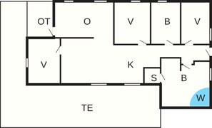 Floor plan - 4 Person Holiday Home in Oksbol (Oksbol)
