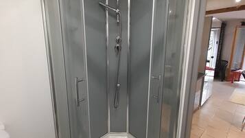 Hair dryer, soap, toilet paper