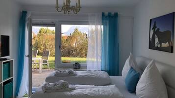 3 bedrooms, individually furnished, iron/ironing board