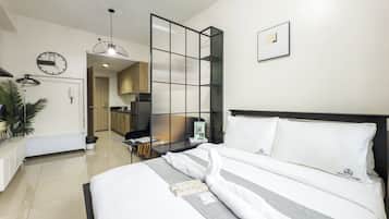 Apartamento Premier, cocina básica, vistas a la ciudad | 1 dormitorio, decoración individual, mobiliario individual