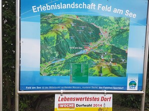 A map of Feld am See with marked locations and amenities. - Apartment in Dorfzentrum Near Lake (Feld am See)