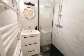 Shower, hair dryer