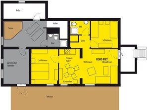 Apartment | Floor plan - Ferienwohnung auf der Insel Poel Nahe Strand (Insel Poel)