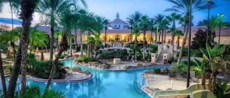 Outdoor pool, a heated pool