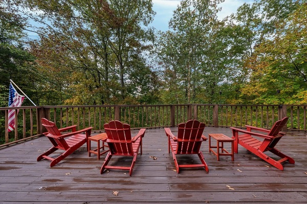 Relaxing on the deck - just look at that view!