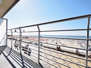 Apartment | Balcony - Apartment on Belgian Coast With Sea View (De Haan)