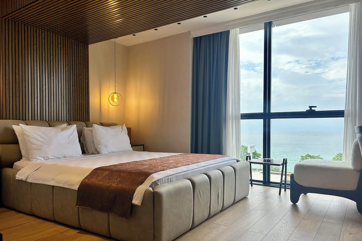 1 habitación y ropa de cama de alta calidad
