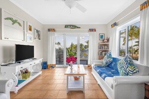 Classic Condo, 1 Bedroom, Ocean View | Living area | 55-inch Smart TV with cable channels