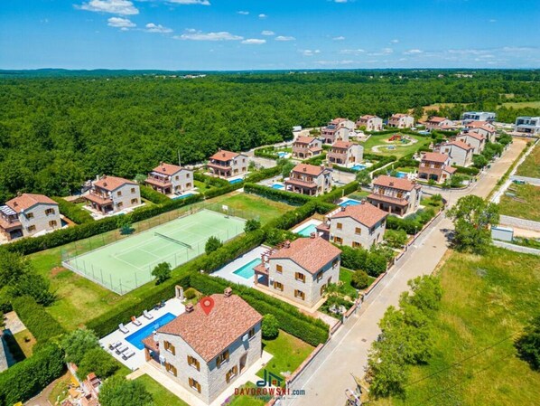 Outdoor pool - Villa Amani Comfortable Holiday Residence (Svetvincenat)