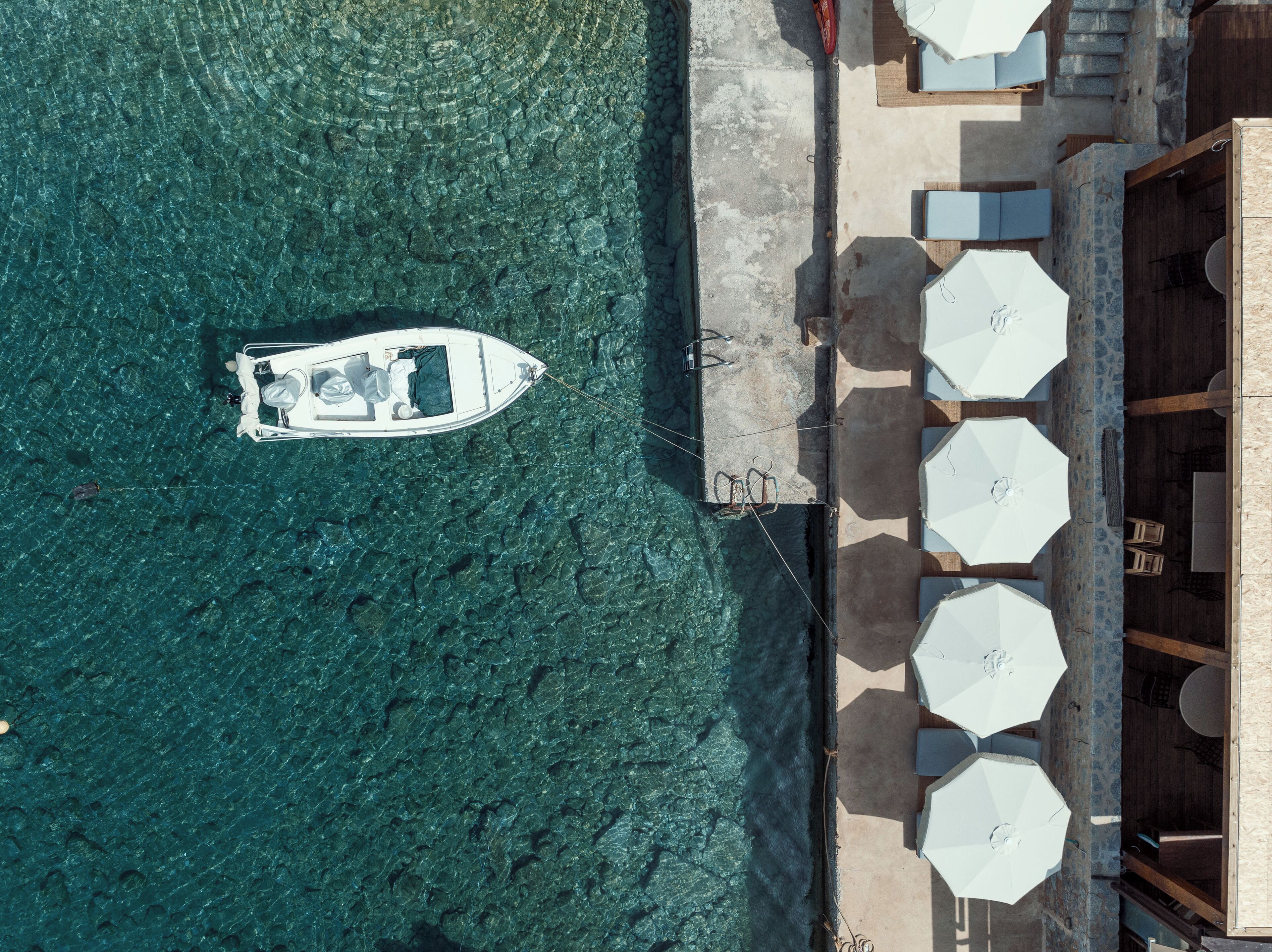 Ligstoelen, parasols