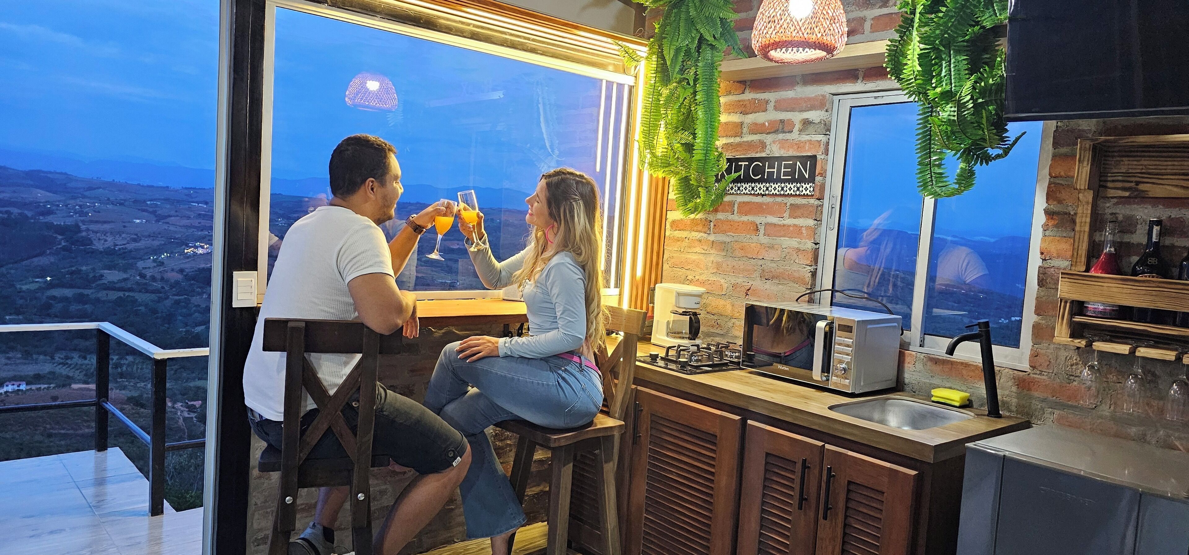 Cabana família, vista para a montanha | Área de estar