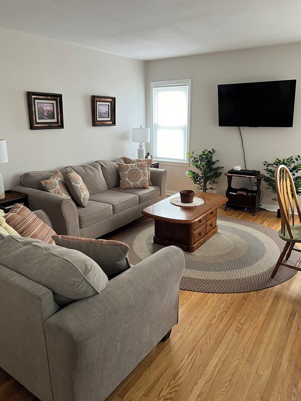 TV, DVD player, books