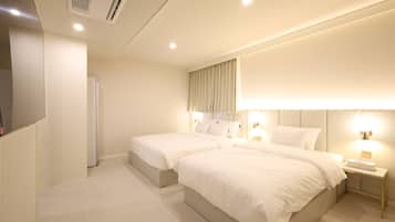 Quarto duplo superior | 1 quarto, quartos à prova de som, Wi-Fi de cortesia