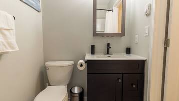 SĂšche-cheveux, serviettes fournies, savon, shampoing