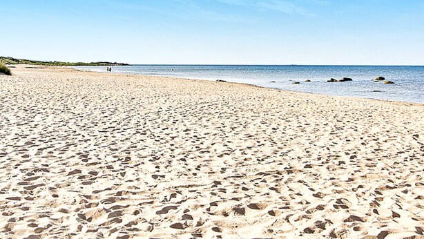 A wide sandy beach with clear blue sky and calm sea. - 4 Person Holiday Home in Falkenberg-by Traum (Falkenberg)