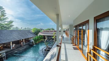 Double or Twin Room, Pool View | Balcony