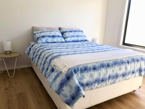 4 bedrooms, iron/ironing board, travel cot, bed sheets