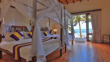 Villa Deluxe, vue océan | 3 chambres, draps en coton égyptien, literie de qualité supérieure