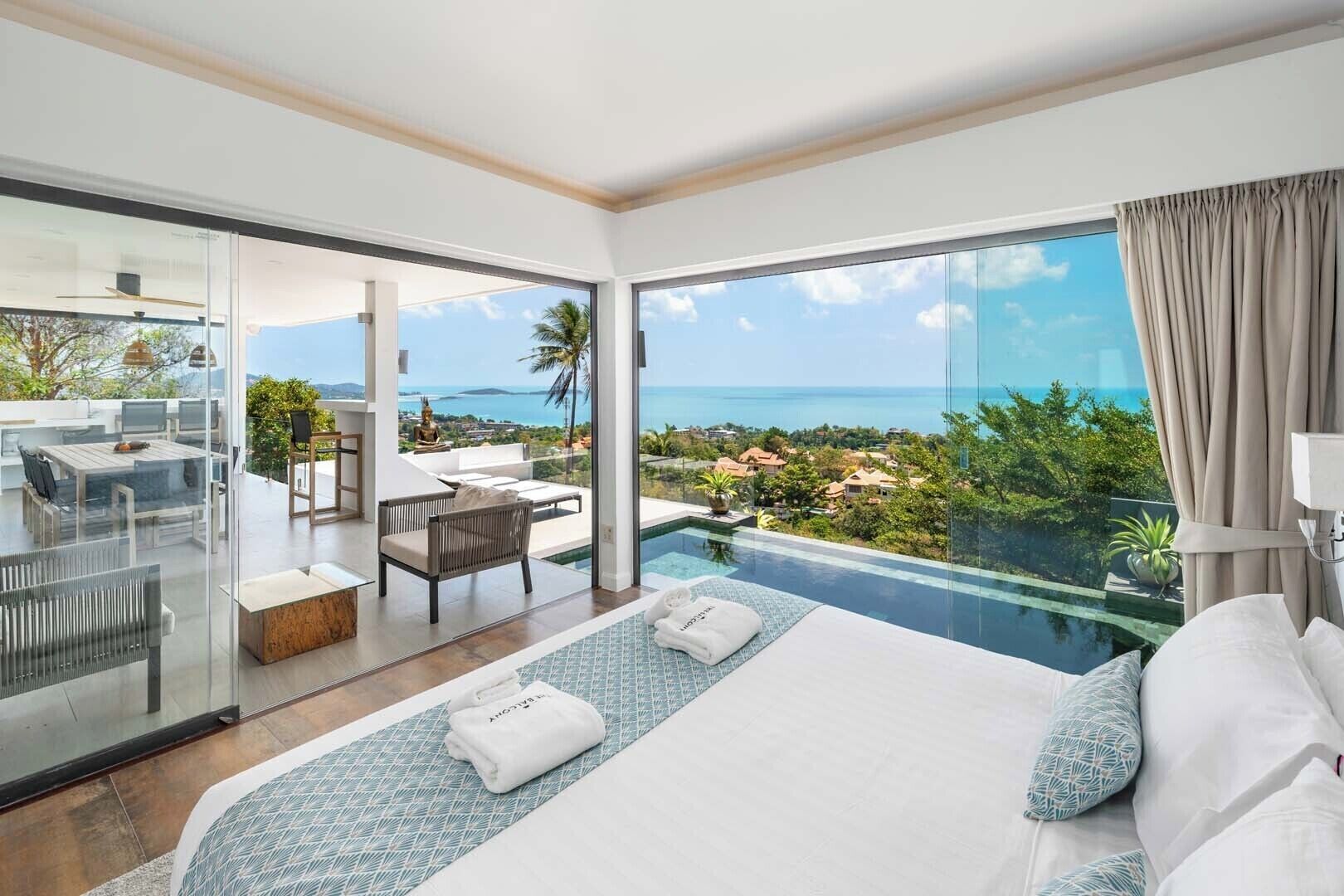 Villa exclusiva, vista al océano | 4 habitaciones, tabla de planchar con plancha y wifi gratis 