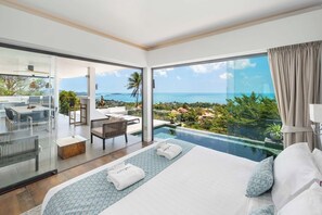 Villa Exclusive, vue océan | 4 chambres, fer et planche à repasser, Wi-Fi gratuit, draps fournis