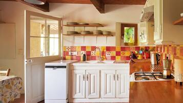 Fridge, oven, stovetop, dishwasher