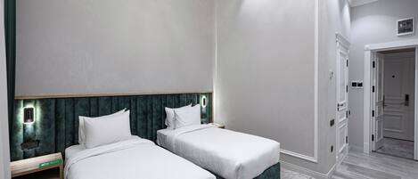 Standard Twin Room | Desk, laptop workspace, soundproofing, iron/ironing board