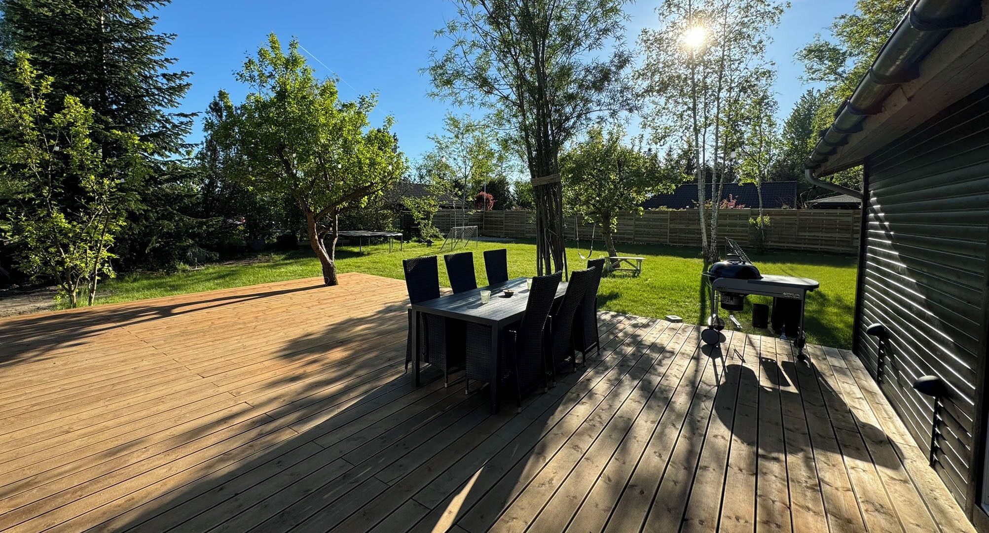 Ferienhaus, 3 Schlafzimmer, Gartenblick | Speisen im Freien